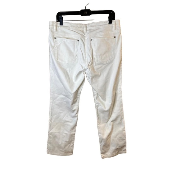 Eileen Fisher White Straight Leg Five-Pocket Denim Pants Medium - Picture 3 of 7